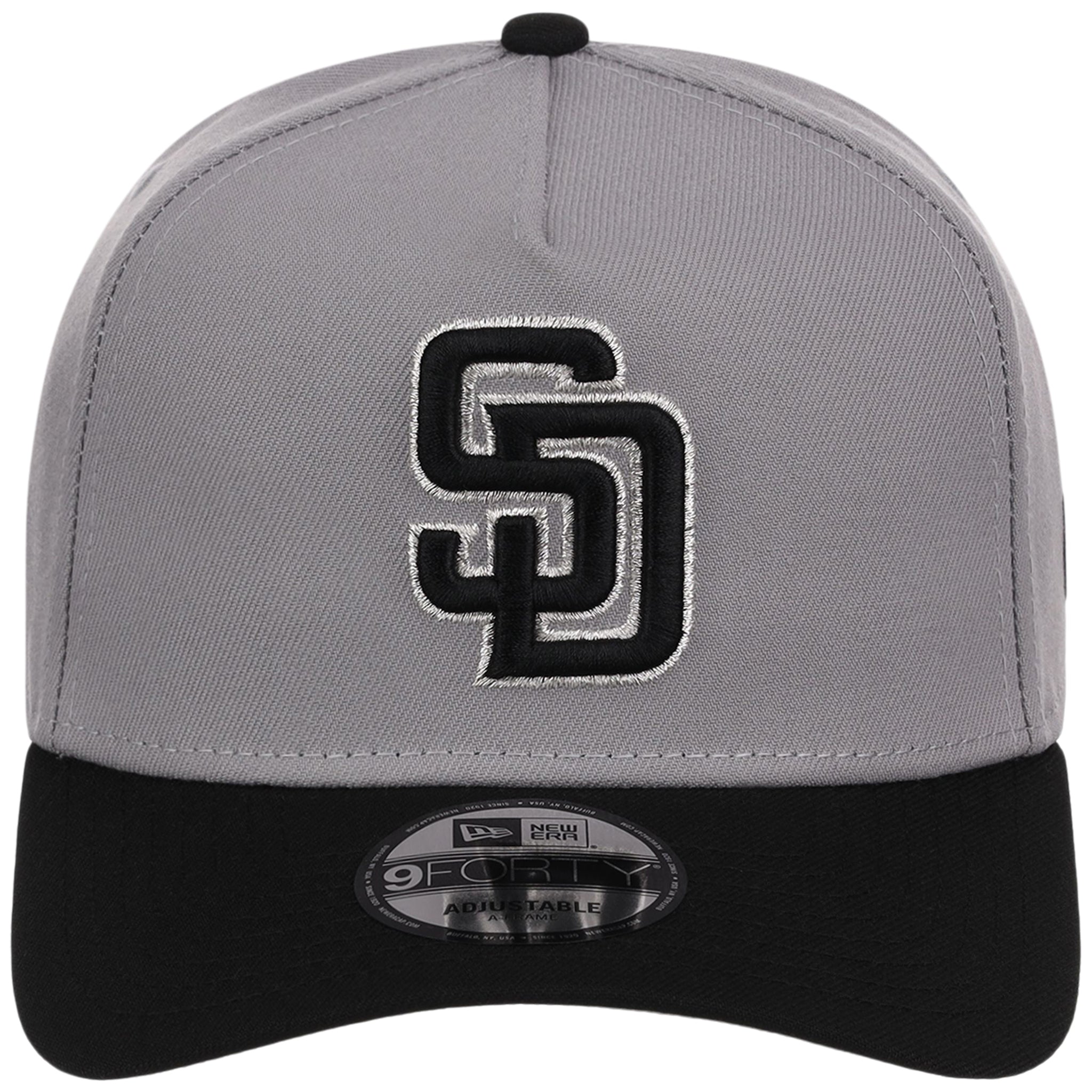 San Diego Padres MLB Gray x Black FASHION CORE New Era 9FORTY A-Frame