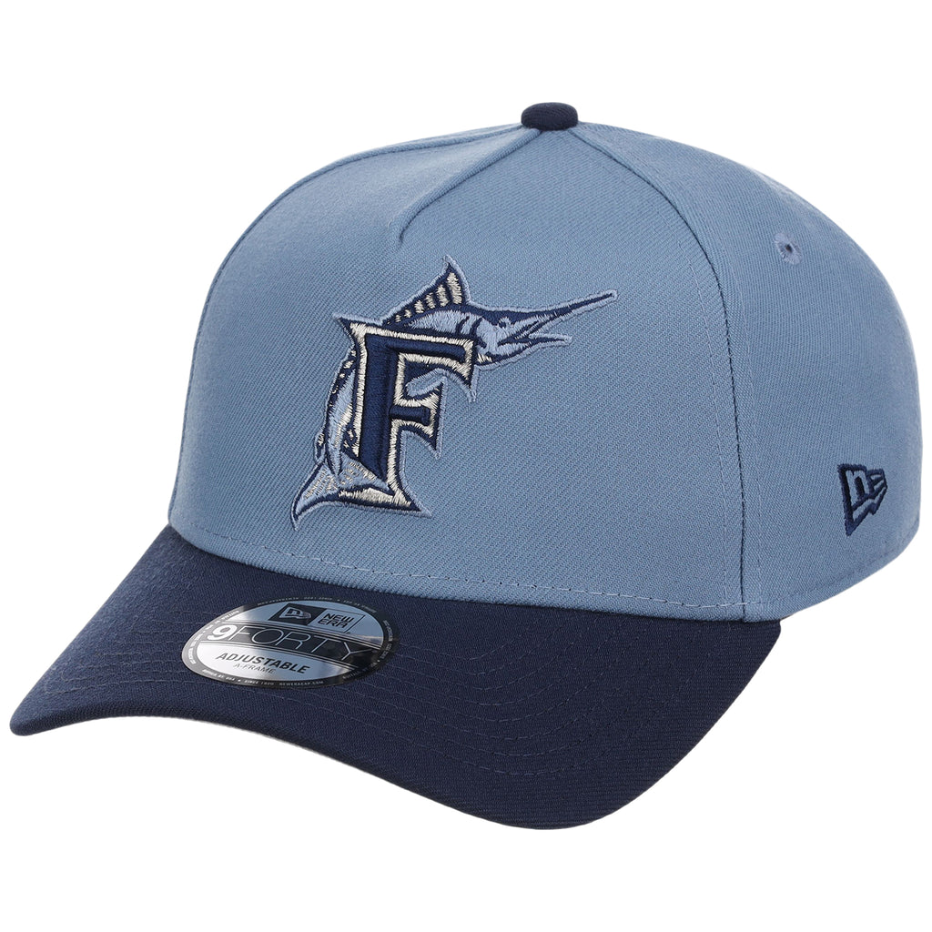 Miami Marlins MLB Faded Blue x Navy FASHION CORE New Era 9FORTY A-Frame