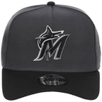 Miami Marlins MLB Graphite x Black FASHION CORE New Era 9FORTY A-Frame