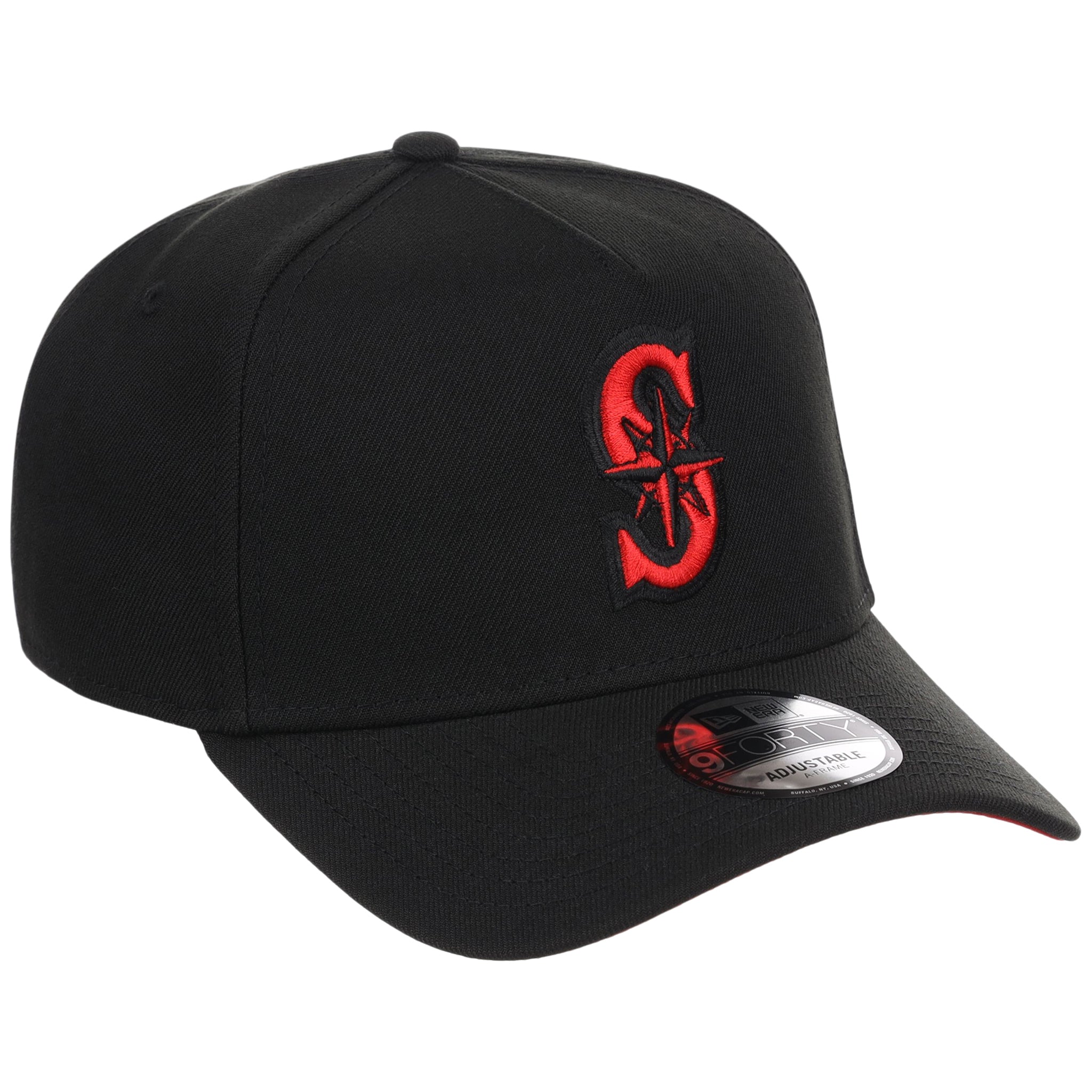 Seattle Mariners MLB Black x Red FASHION CORE New Era 9FORTY A-Frame