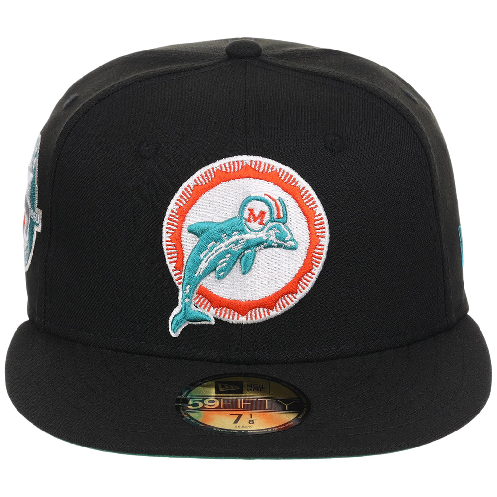 Miami Dolphins NFL Black Dome New Era 59FIFTY