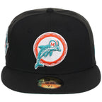 Miami Dolphins NFL Black Dome New Era 59FIFTY