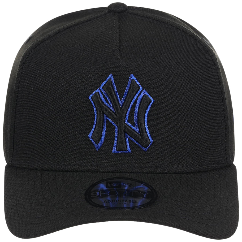 New York Yankees MLB Black x Royal FASHION CORE New Era 9FORTY A-Frame