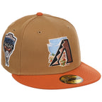 Arizona Diamondbacks Phoenix Crown the City New Era 59FIFTY (Wheat/Orange)