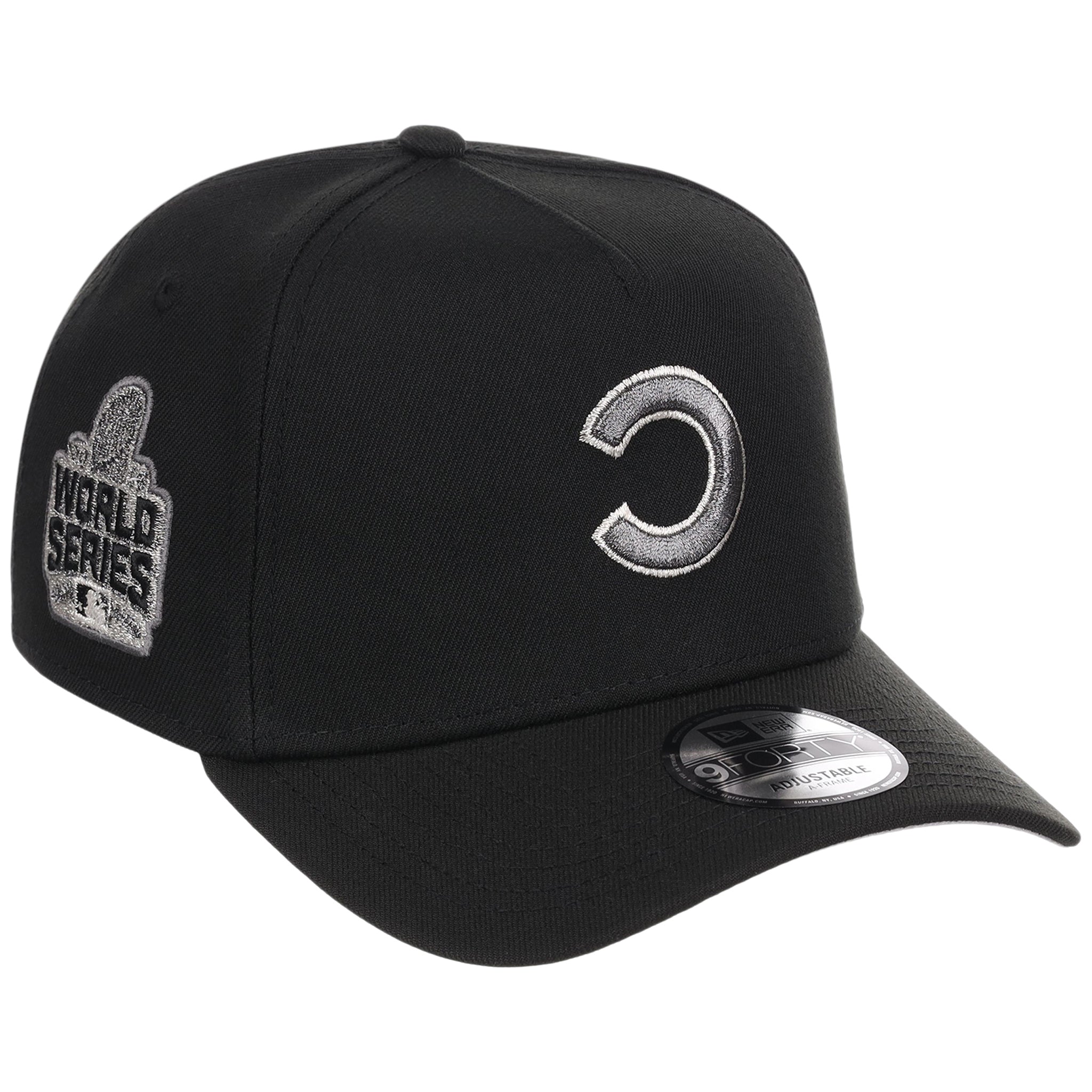Chicago Cubs MLB Flipmode 2.0 Liquid Titanium New Era 9FORTY A-Frame (Black/Black/Gray)