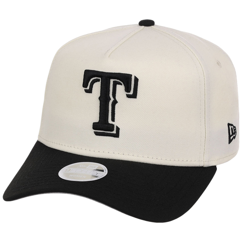 Texas Rangers Women's New Era 9FORTY Chrome x Black A-Frame