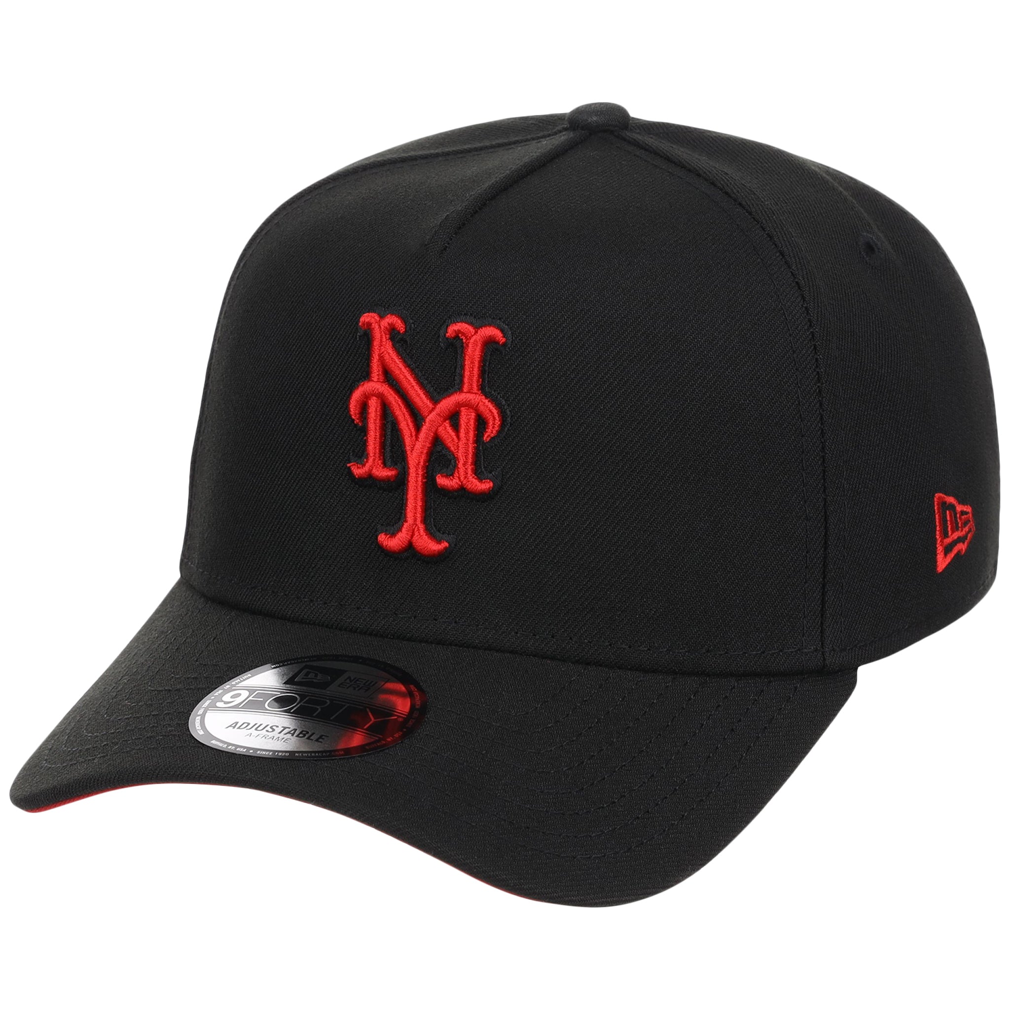 New York Mets MLB Black x Red FASHION CORE New Era 9FORTY A-Frame