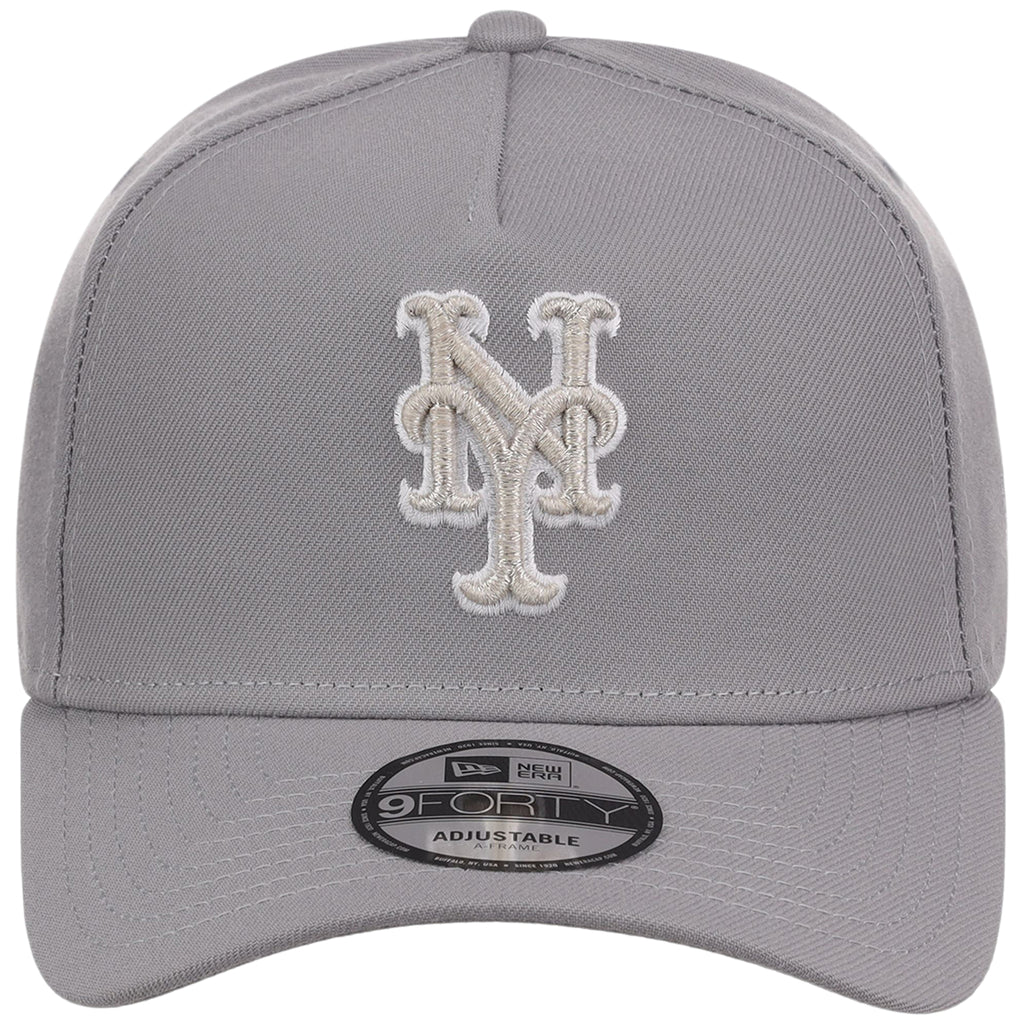 New York Mets MLB Gray x White FASHION CORE New Era 9FORTY A-Frame