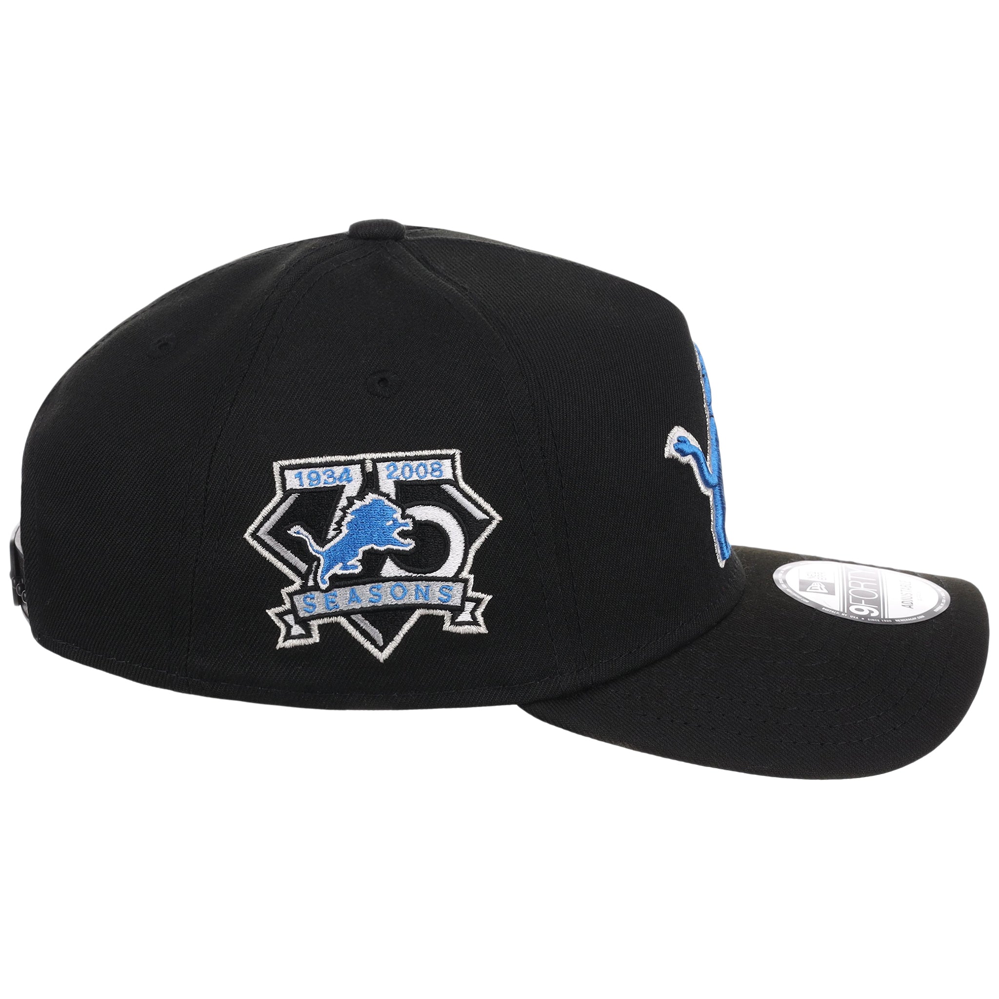 Detroit Lions NFL Black Dome New Era 9FORTY A-Frame