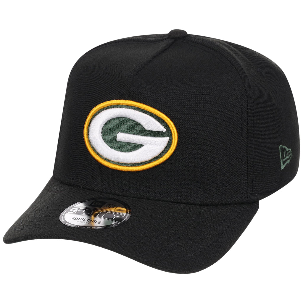 Green Bay Packers NFL Black Dome New Era 9FORTY A-Frame