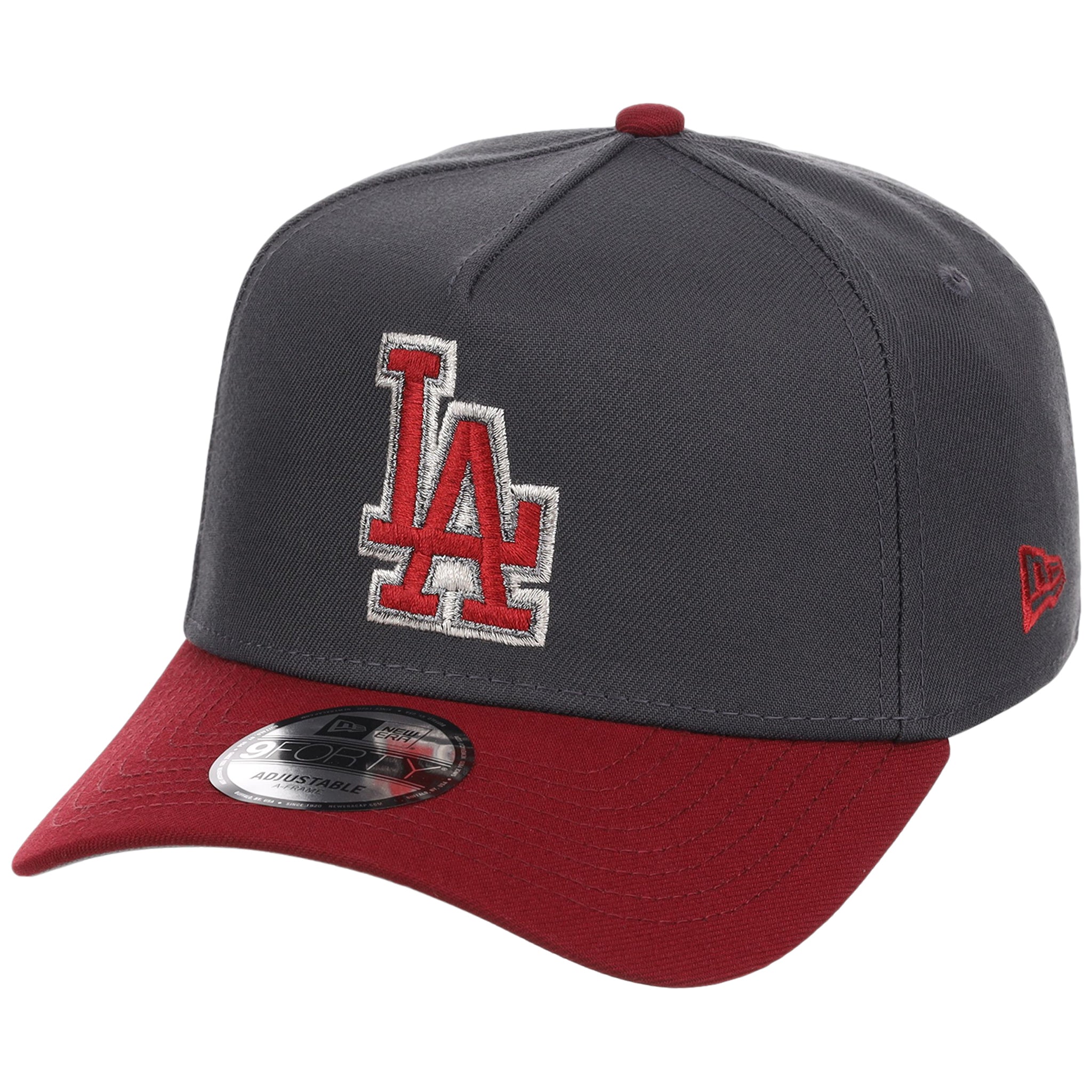 Los Angeles Dodgers MLB Graphite x Cardinal FASHION CORE New Era 9FORTY A-Frame