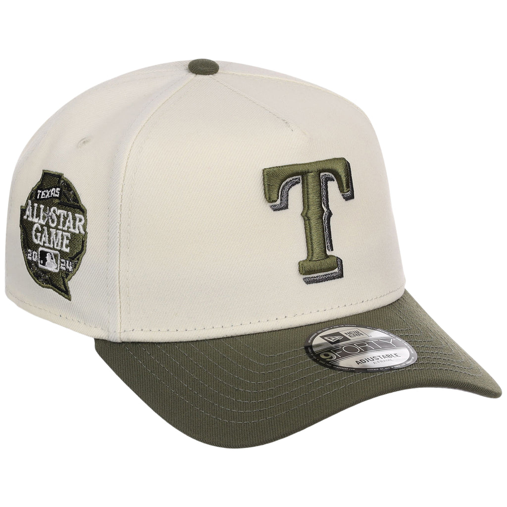 Texas Rangers MLB Chrome Olive New Era 9FORTY