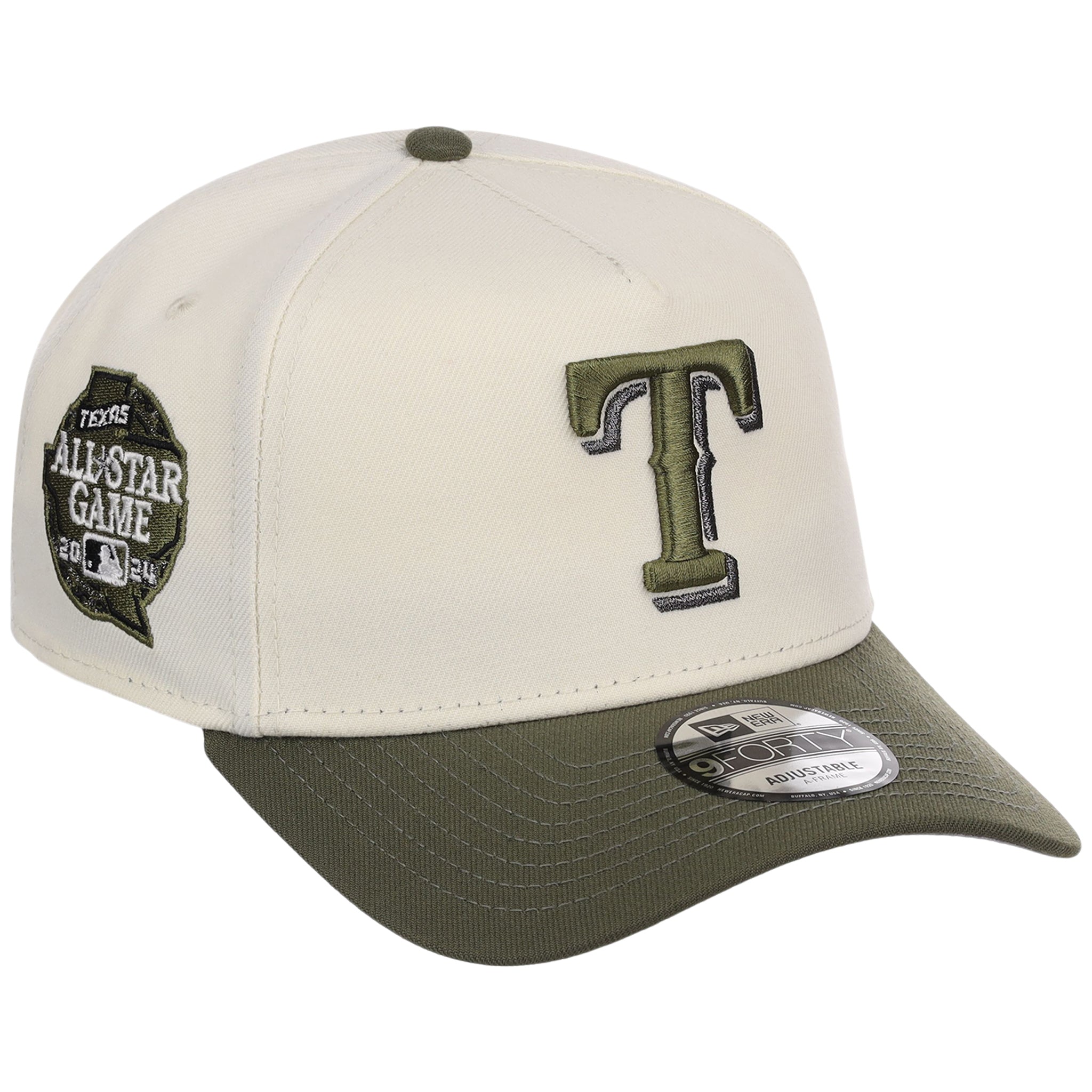 Texas Rangers MLB Chrome Olive New Era 9FORTY