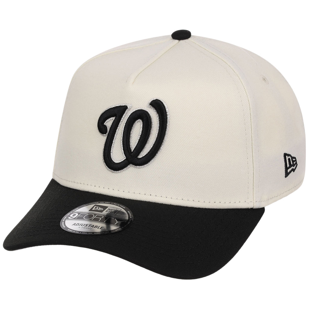 Washington Nationals MLB Chrome x Black FASHION CORE New Era 9FORTY A-Frame