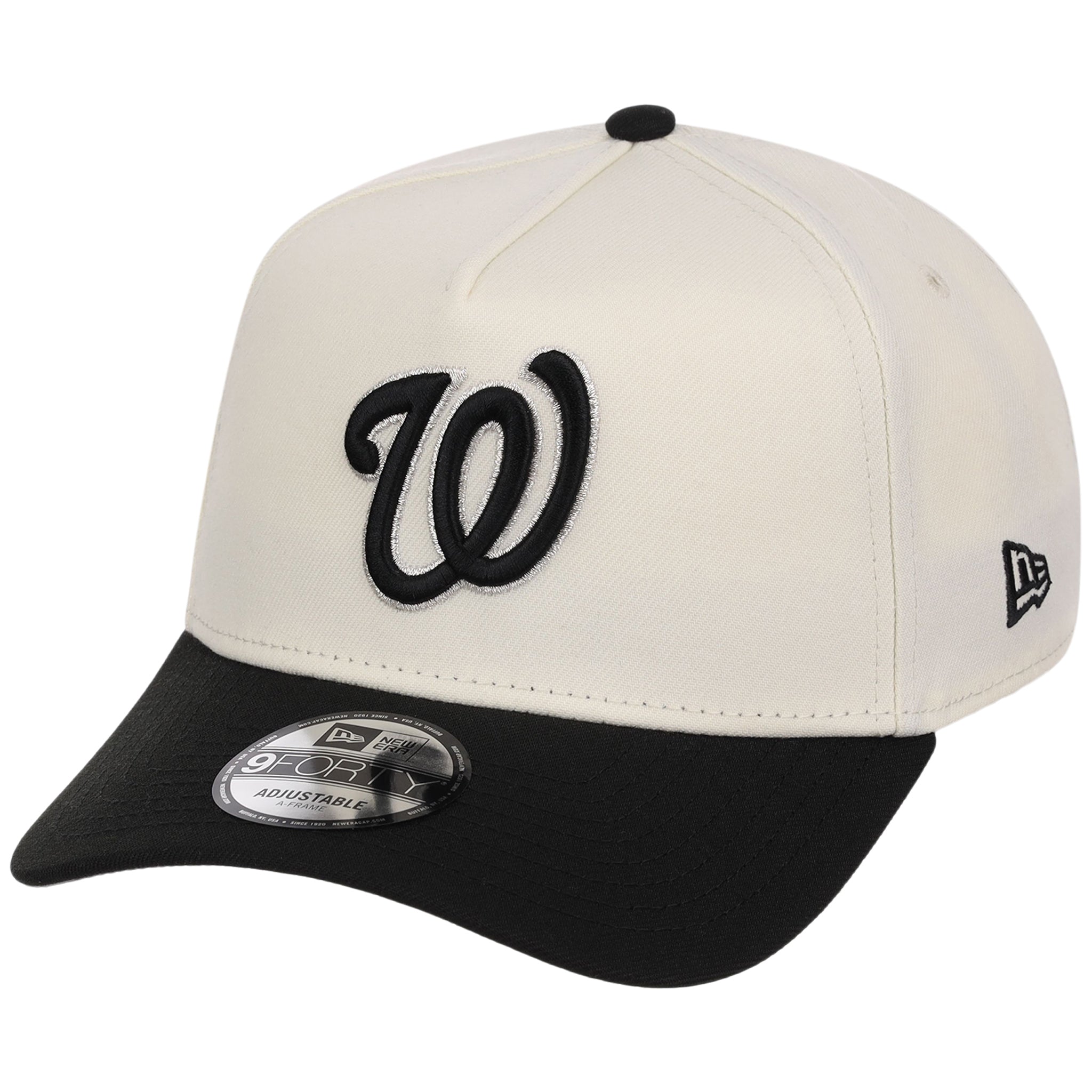 Washington Nationals MLB Chrome x Black FASHION CORE New Era 9FORTY A-Frame