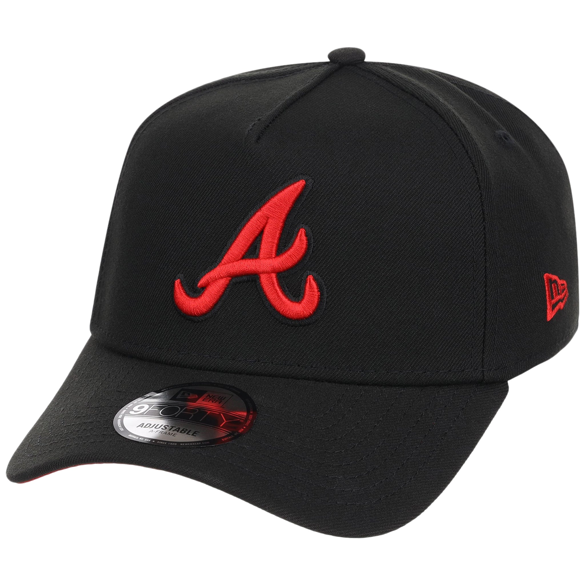 Atlanta Braves MLB Black x Red FASHION CORE New Era 9FORTY A-Frame