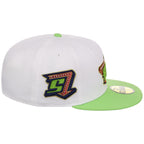 Hub City Spartanburgers MiLB Burger Day New Era 59FIFTY (White/Lime)