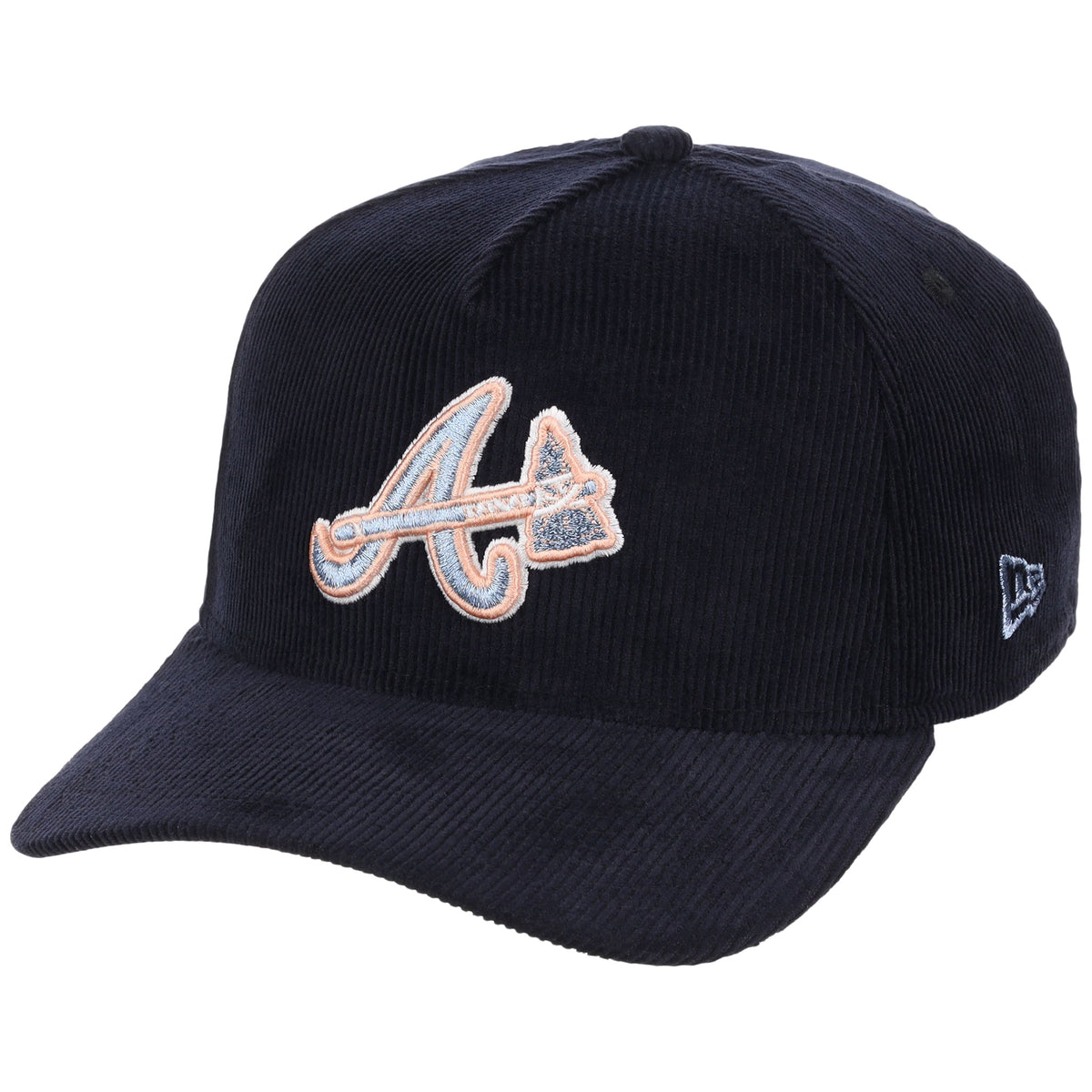Atlanta Braves MLB Peach Ice Navy Cord New Era 9FORTY A-Frame – 4