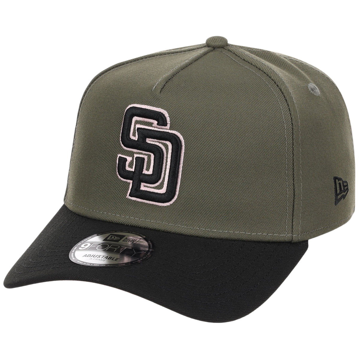 San Diego Padres MLB Olive x Black & Pink FASHION CORE New Era 9FORTY A-Frame