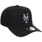 New York Mets MLB Black x Lavender FASHION CORE New Era 9FORTY A-Frame