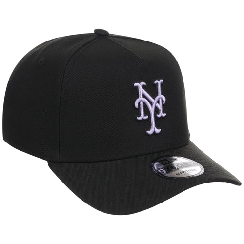 New York Mets MLB Black x Lavender FASHION CORE New Era 9FORTY A-Frame