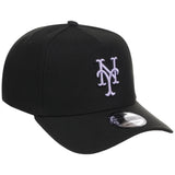 New York Mets MLB Black x Lavender FASHION CORE New Era 9FORTY A-Frame