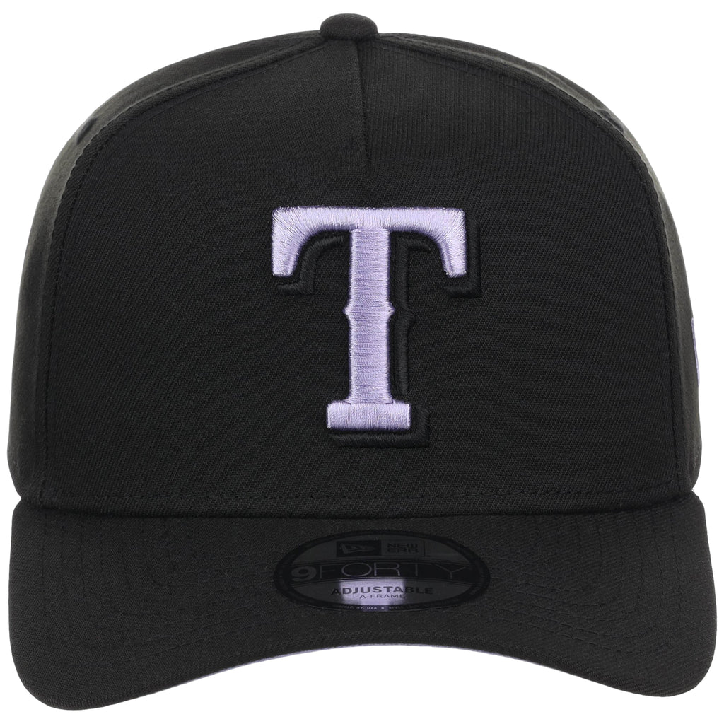Texas Rangers MLB Black x Lavender FASHION CORE New Era 9FORTY A-Frame