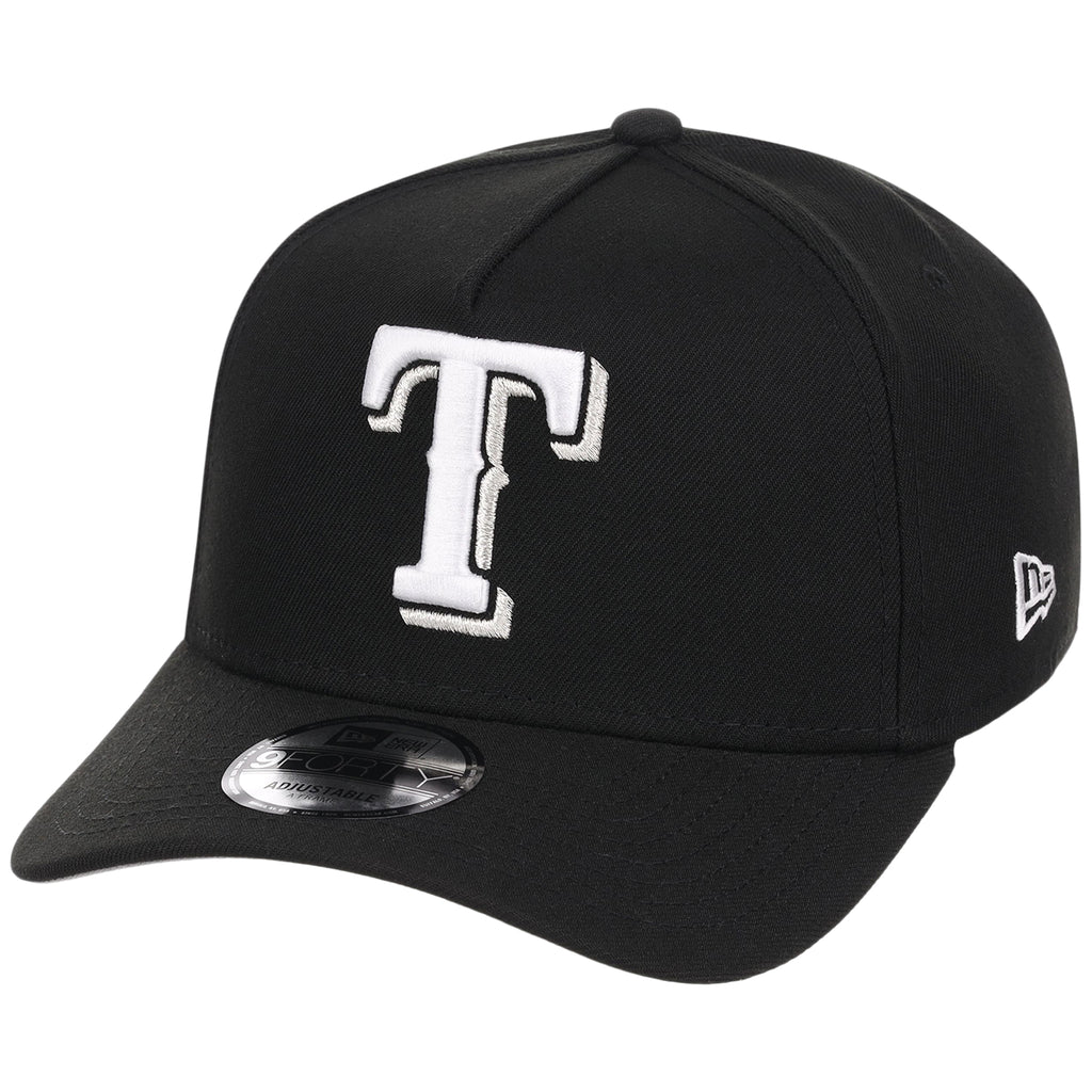 Texas Rangers MLB Black x White FASHION CORE New Era 9FORTY A-Frame