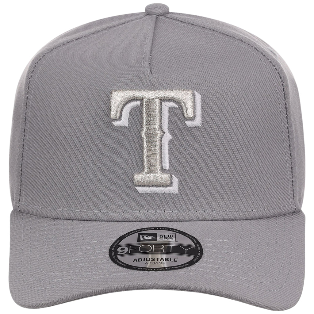 Texas Rangers MLB Gray x White FASHION CORE New Era 9FORTY A-Frame