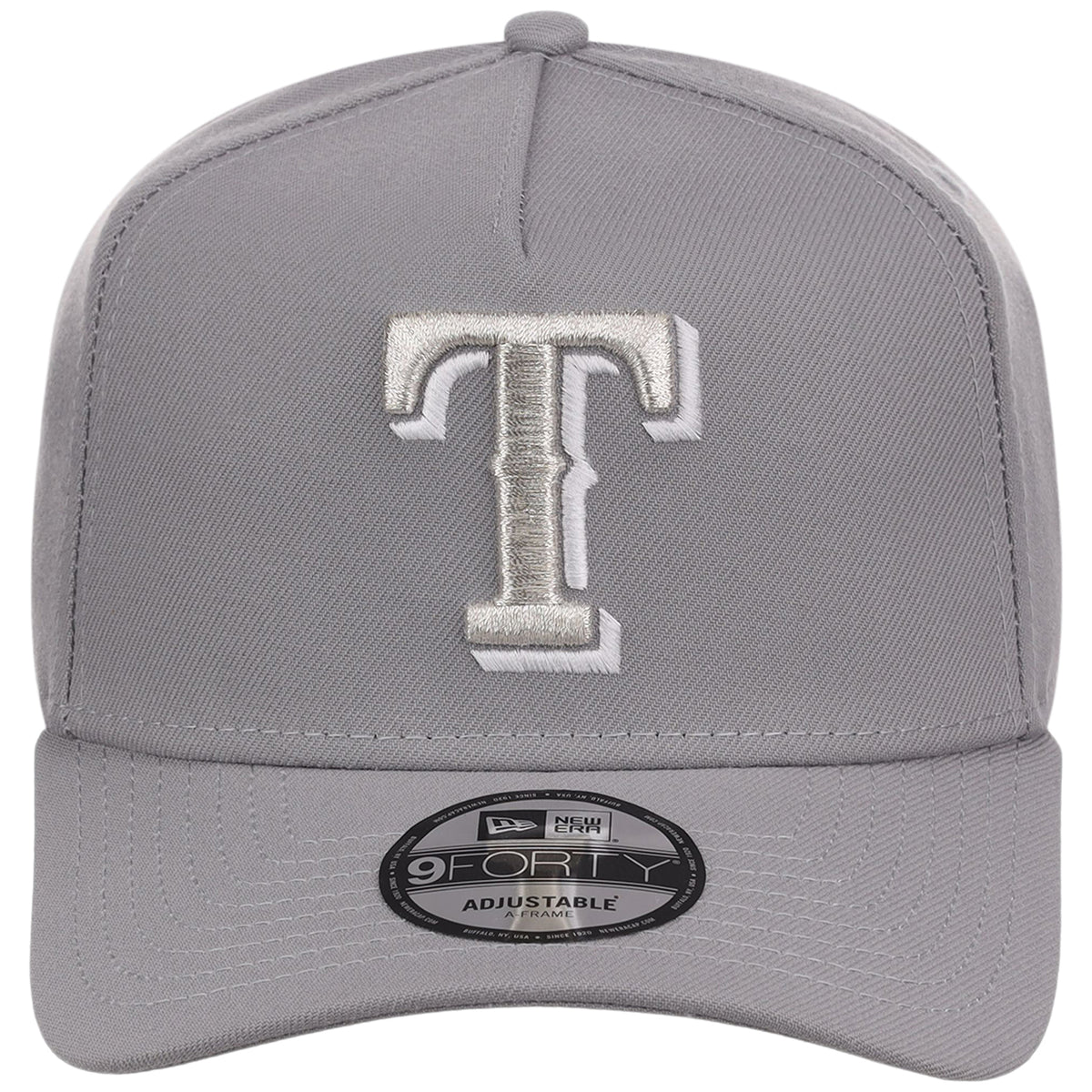 Texas Rangers MLB Gray x White FASHION CORE New Era 9FORTY A-Frame