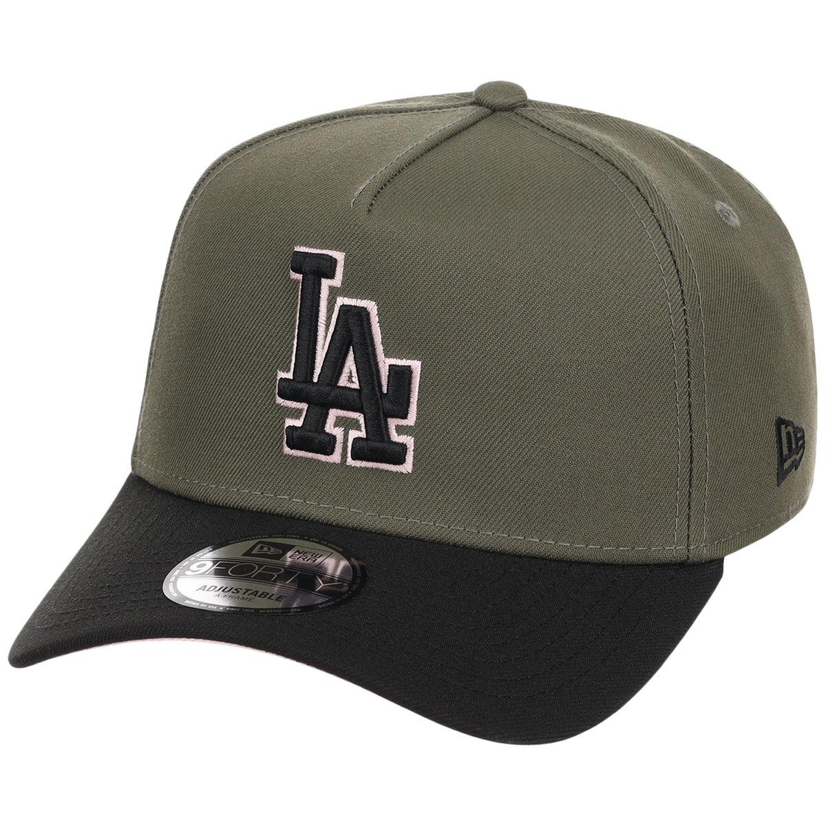 Los Angeles Dodgers MLB Olive x Black & Pink FASHION CORE New Era 9FORTY A-Frame