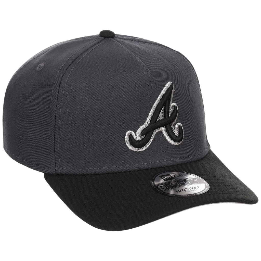 Atlanta Braves MLB Graphite x Black FASHION CORE New Era 9FORTY A-Frame