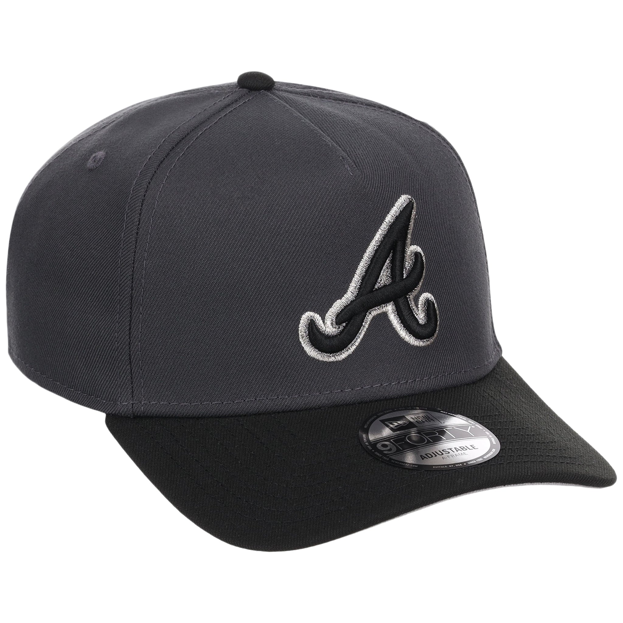 Atlanta Braves MLB Graphite x Black FASHION CORE New Era 9FORTY A-Frame