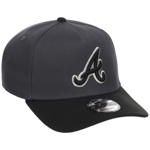 Atlanta Braves MLB Graphite x Black FASHION CORE New Era 9FORTY A-Frame