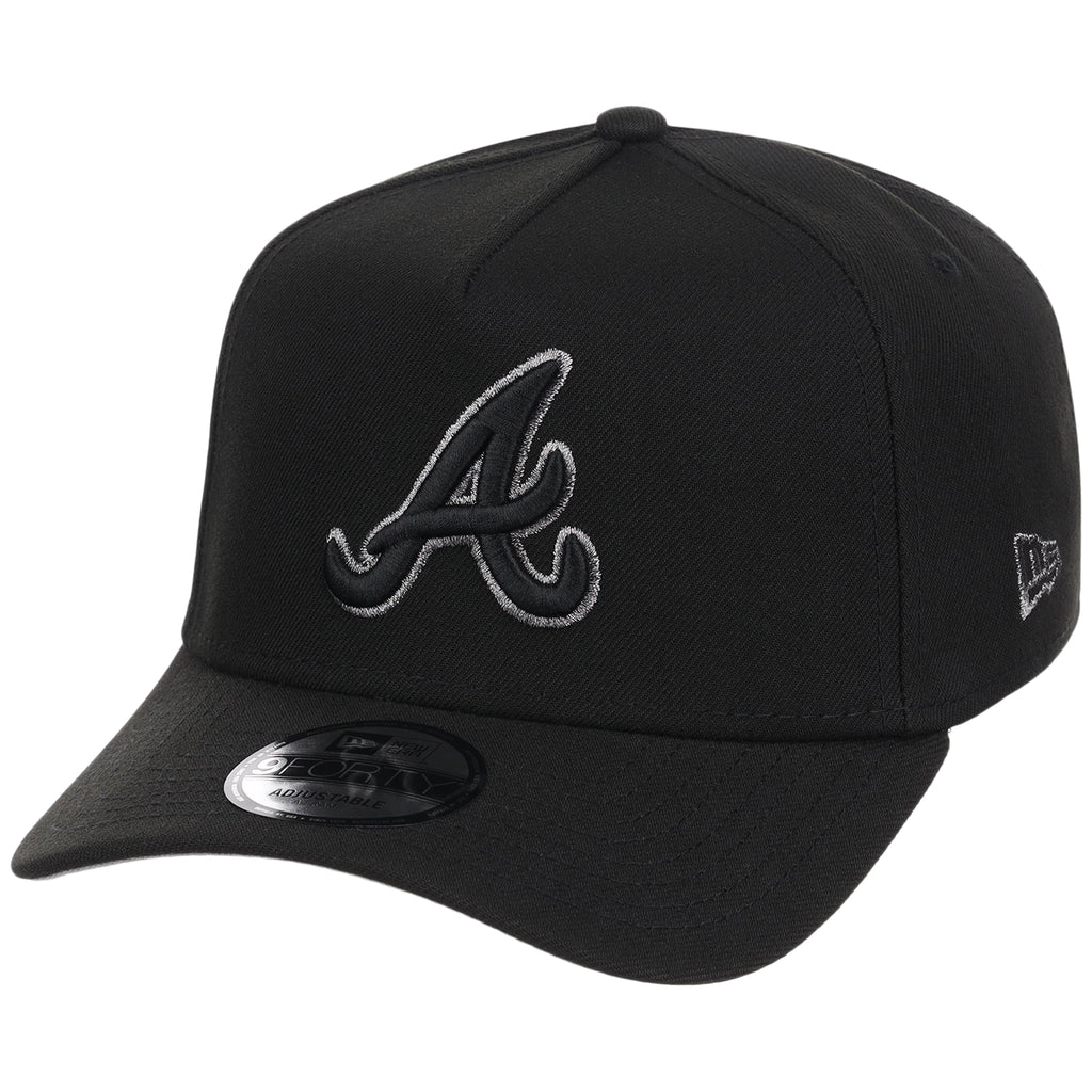 Atlanta Braves MLB Black x Pewter FASHION CORE New Era 9FORTY A-Frame
