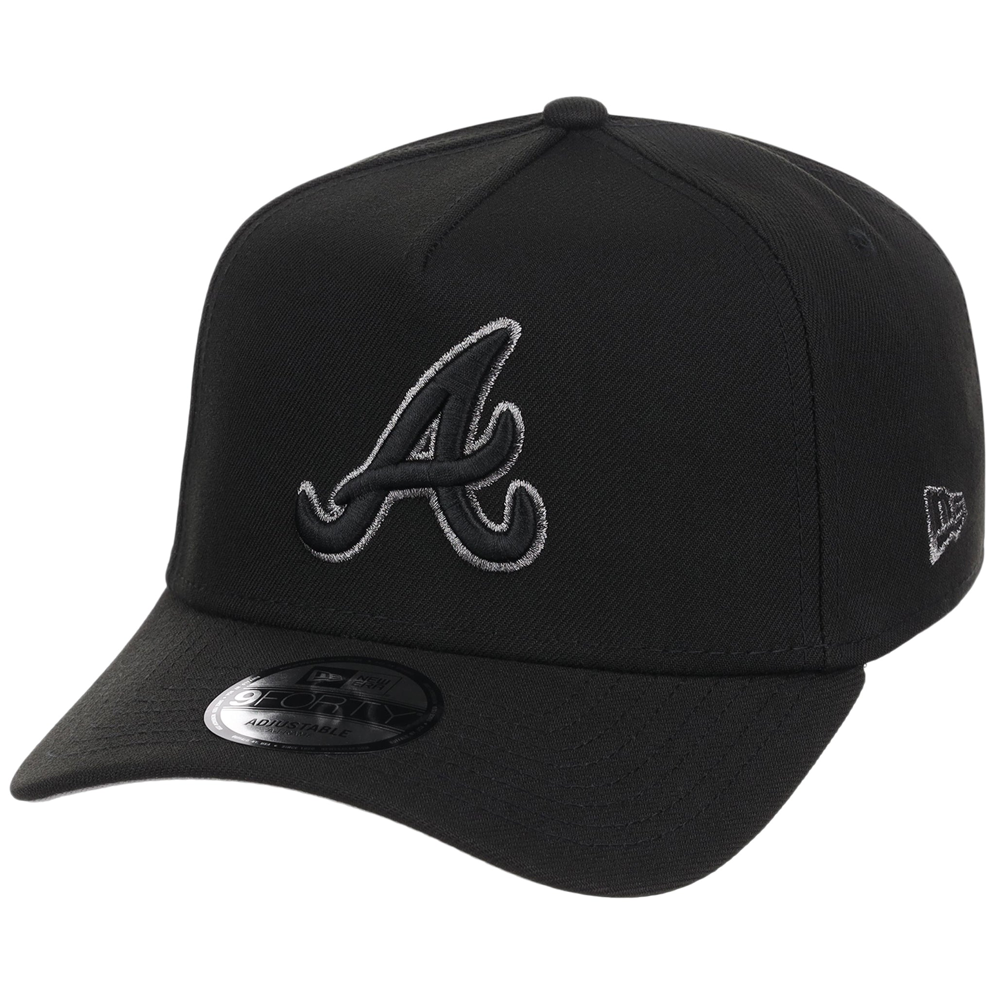 Atlanta Braves MLB Black x Pewter FASHION CORE New Era 9FORTY A-Frame