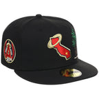 California Angels Crown the City New Era 59FIFTY Palm Tree (Black/Black/Gray) 1
