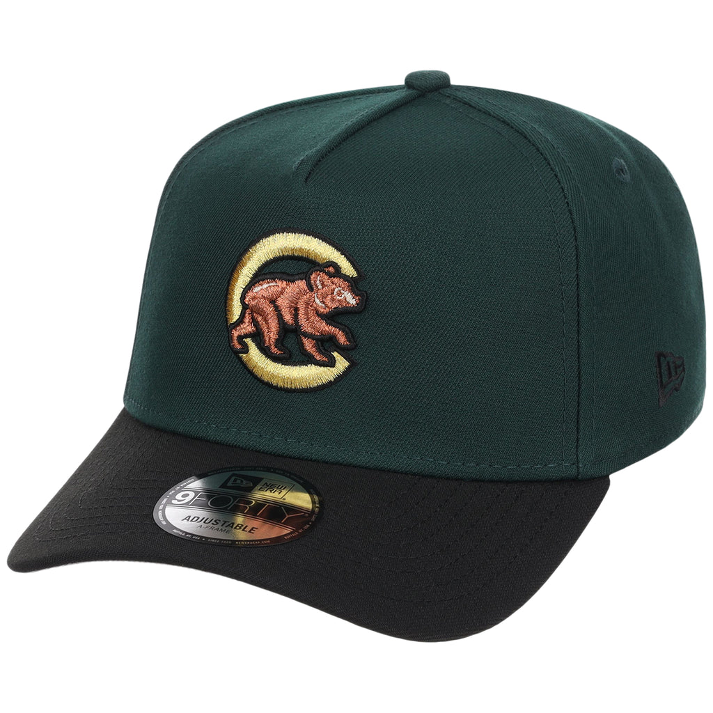 Chicago Cubs MLB Dark Green x Black FASHION CORE New Era 9FORTY A-Frame