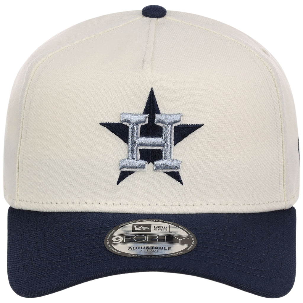 Houston Astros MLB Chrome x Navy FASHION CORE New Era 9FORTY A-Frame
