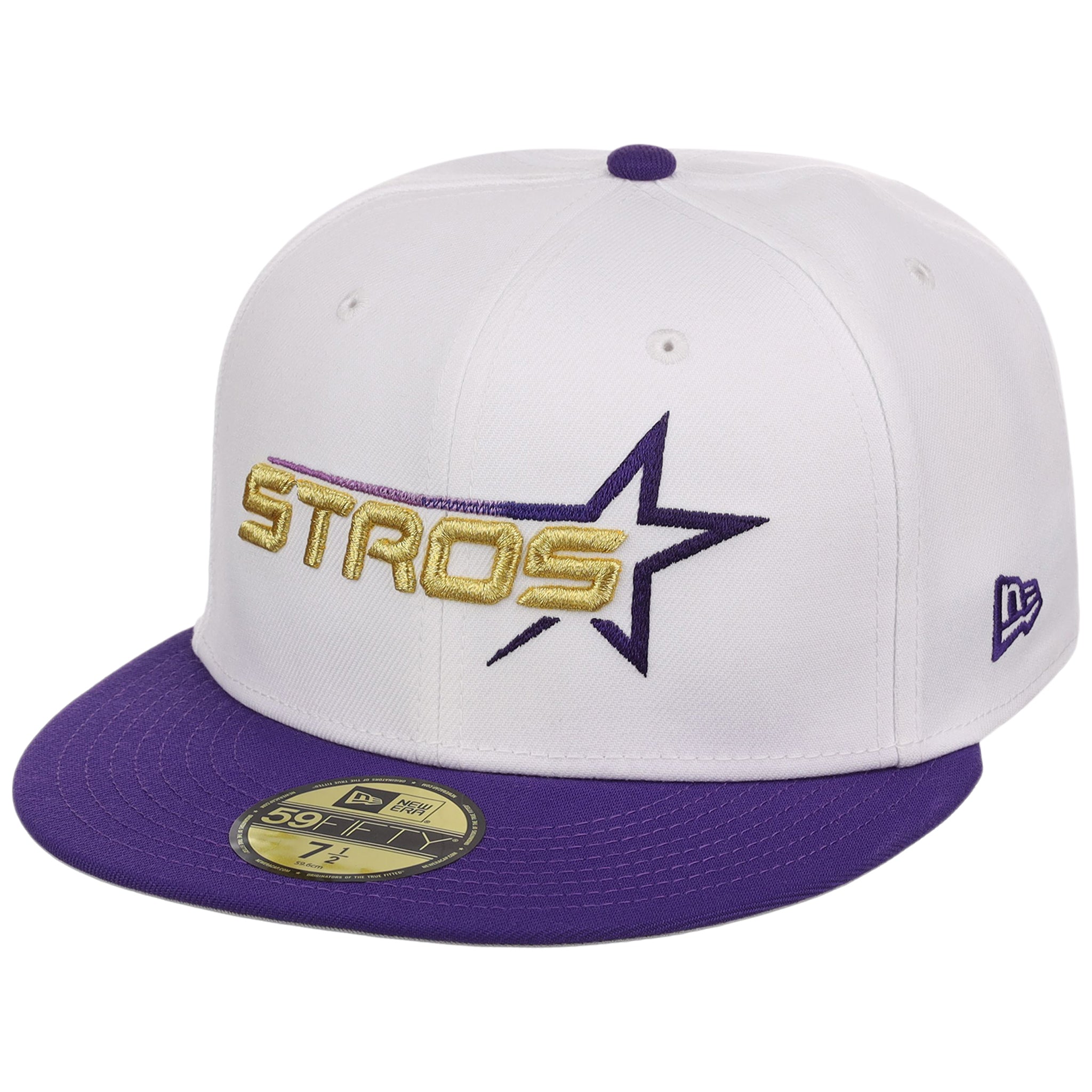 Houston Astros Side A: Track One New Era 59FIFTY (White/Purple)
