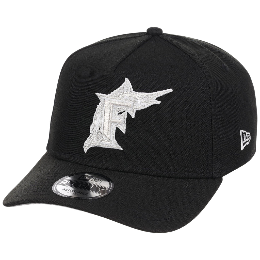 Miami Marlins MLB Black x White FASHION CORE New Era 9FORTY A-Frame
