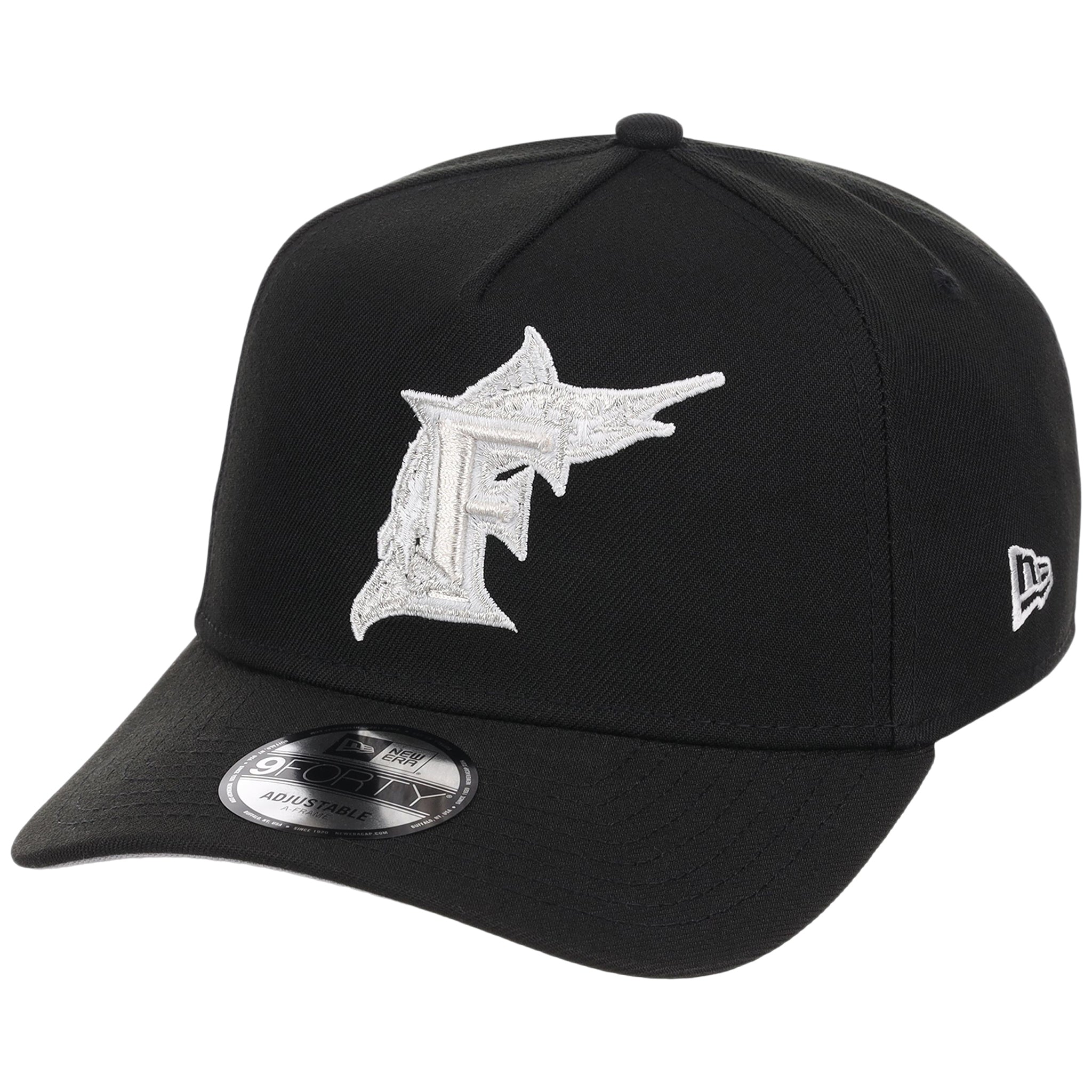 Miami Marlins MLB Black x White FASHION CORE New Era 9FORTY A-Frame