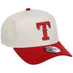 Texas Rangers MLB Chrome x Red FASHION CORE New Era 9FORTY A-Frame