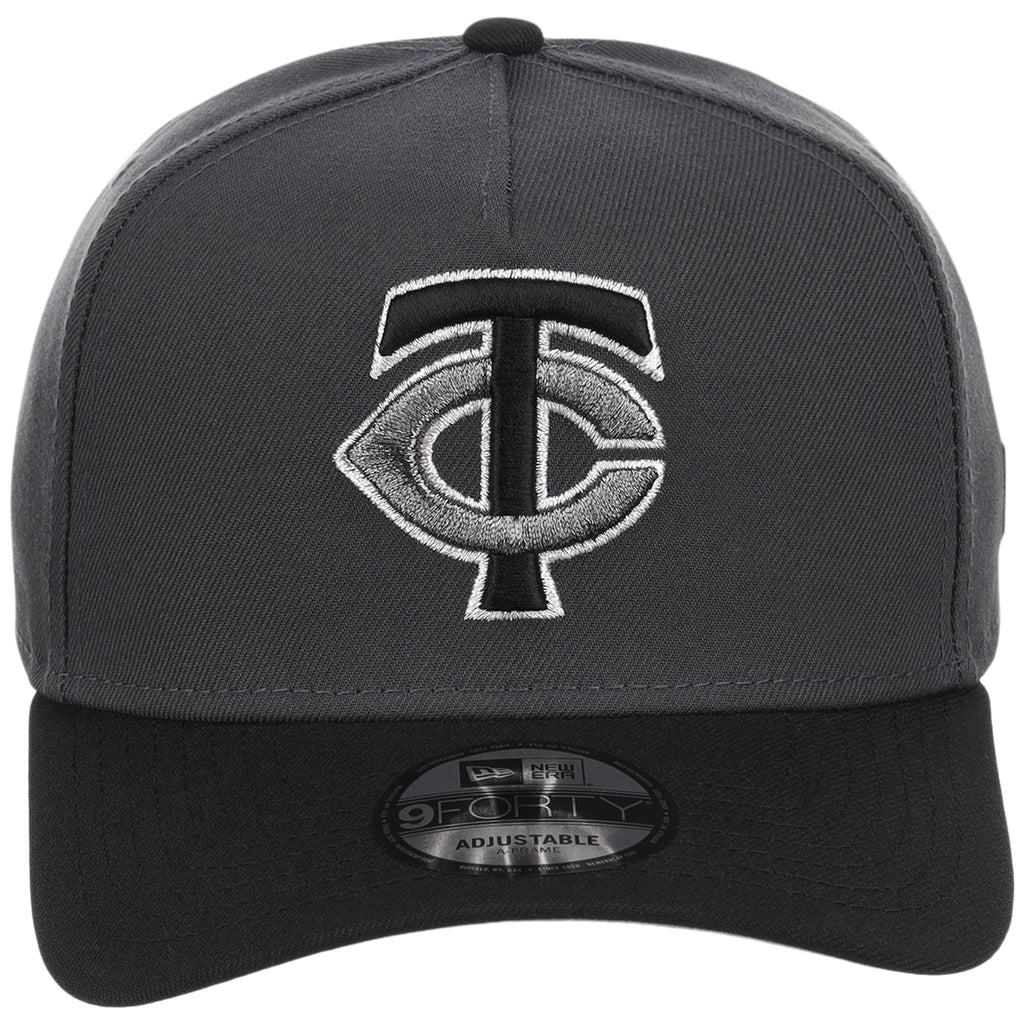 Minnesota Twins MLB Graphite x Black FASHION CORE New Era 9FORTY A-Frame