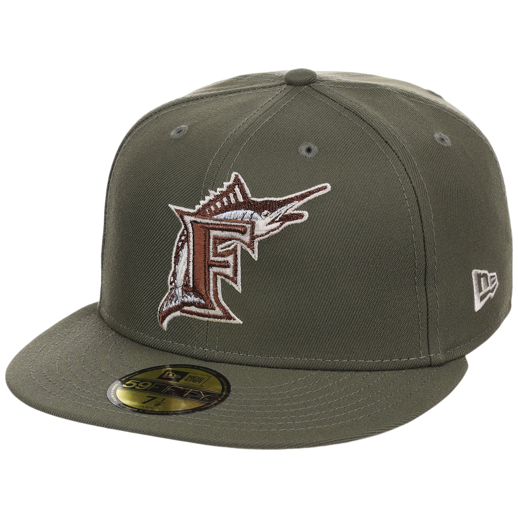 Florida Marlins MLB Olive Alloy New Era 59FIFTY