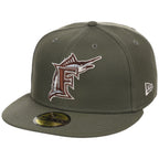 Florida Marlins MLB Olive Alloy New Era 59FIFTY