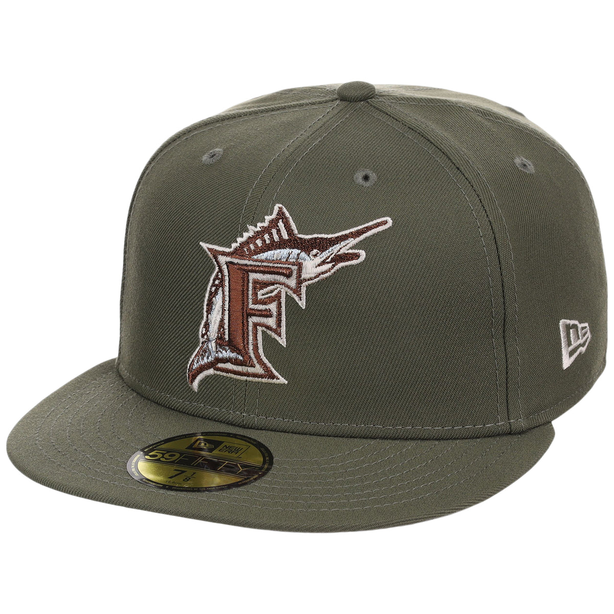 Florida Marlins MLB Olive Alloy New Era 59FIFTY