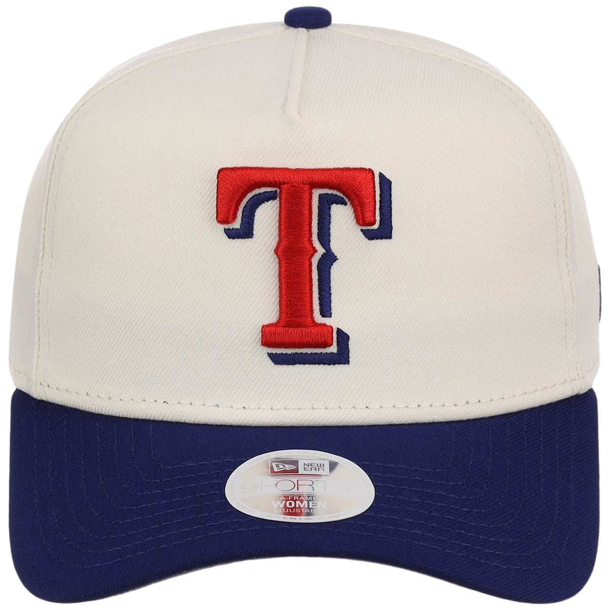 Texas Rangers Women's New Era 9FORTY Chrome OTC A-Frame