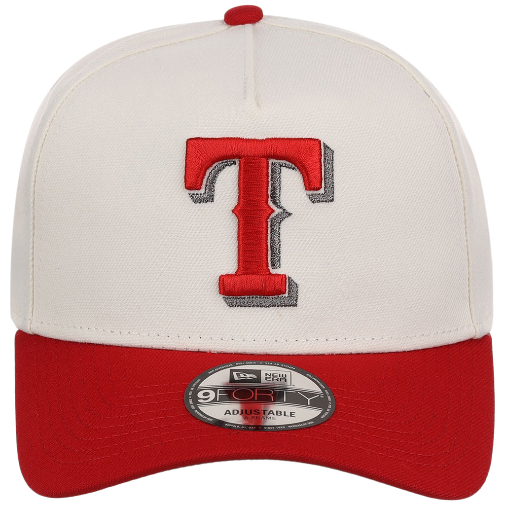 Texas Rangers MLB Chrome x Red FASHION CORE New Era 9FORTY A-Frame