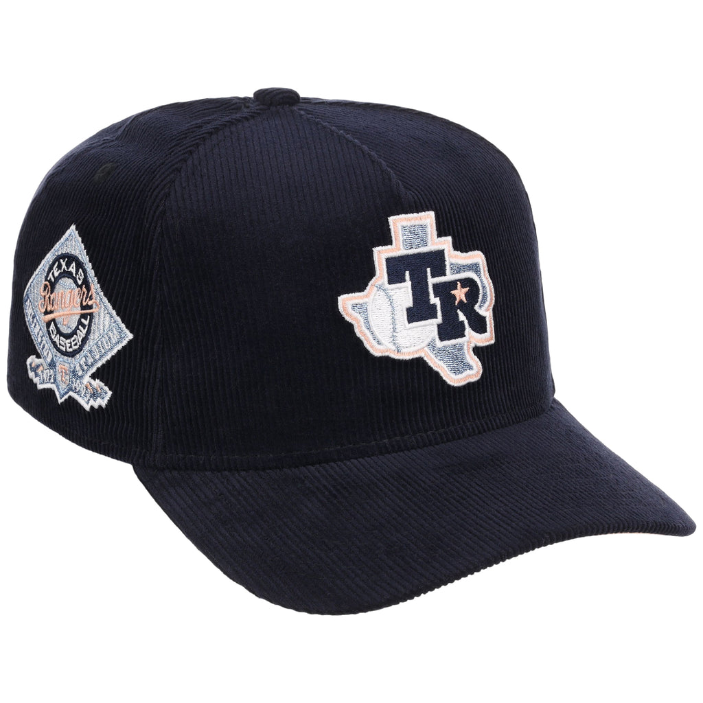 Texas Rangers MLB Peach Ice Navy Cord New Era 9FORTY A-Frame – 1